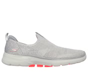 GO WALK 6 - GLIMMERING, GREY/CORAL Footwear Lateral View