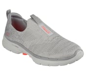 GO WALK 6 - GLIMMERING, GREY/CORAL Footwear Right View