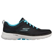 GO WALK 6 - ADORA, BLACK/AQUA Footwear Lateral View