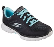 GO WALK 6 - ADORA, BLACK/AQUA Footwear Right View