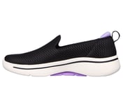 GO WARK ARCH FIT - HAZEL, BLACK/LAVENDER Footwear Left View