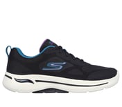 GO WALK ARCH FIT, BLACK/LAVENDER Footwear Lateral View