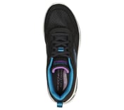 GO WALK ARCH FIT, BLACK/LAVENDER Footwear Top View