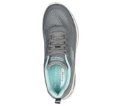 GO WALK ARCH FIT, GREY/AQUA Footwear Top View