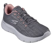 GO WALK FLEX - STRIKING LOOK, CHARCOAL/PINK Footwear Lateral View