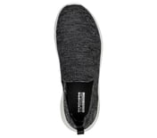 GO WALK FLEX - VELLA, BLACK/WHITE Footwear Top View