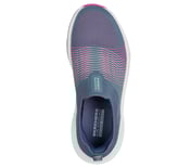 GO WALK MAX WALKER - SALLY, CHARCOAL/PURPLE Footwear Top View