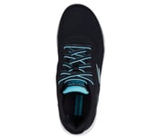 GO WALK 7 - COSMIC WAVES, BLACK/TURQUOISE Footwear Top View