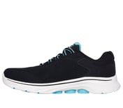 GO WALK 7 - COSMIC WAVES, BLACK/TURQUOISE Footwear Left View