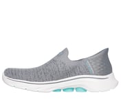 SKECHERS SLIP-INS: GO WALK 7 - SPRINGTIME, GRAY Footwear Left View