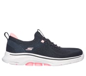 GO WALK 7 - ABIE, BLACK/HOT PINK Footwear Lateral View