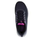 GO WALK 7 - HAILEY, BLACK/PURPLE Footwear Top View