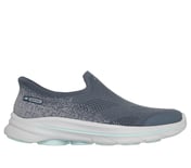 GO WALK 8 - NOVA, CHARCOAL/AQUA Footwear Lateral View