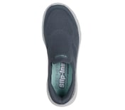 GO WALK 8 - NOVA, CHARCOAL/AQUA Footwear Top View