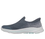 GO WALK 8 - NOVA, CHARCOAL/AQUA Footwear Left View