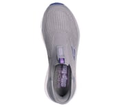 SKECHERS SLIP-INS: MAX CUSHIONING - SMOOTH, CHARCOAL/BLUE Footwear Top View