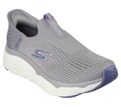 SKECHERS SLIP-INS: MAX CUSHIONING - SMOOTH, CHARCOAL/BLUE Footwear Right View