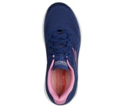 MAX CUSHIONING ARCH FIT - SWI, NAVY/PINK Footwear Top View