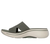 GO WALK ARCH FIT SANDAL - WOR, OLIVE Footwear Left View