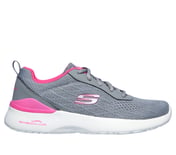 SKECH-AIR DYNAMIGHT-TOP PRIZE, GREY/HOT PINK Footwear Lateral View