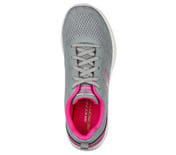 SKECH-AIR DYNAMIGHT-TOP PRIZE, GREY/HOT PINK Footwear Top View