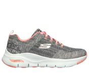 ARCH FIT-COMFY WAVE, GREY/PINK Footwear Lateral View