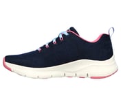 ARCH FIT-COMFY WAVE, NAVY/HOT PINK Footwear Left View