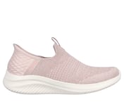 Skechers Slip-ins: Ultra Flex 3.0 - Glitter Me, ROSE GOLD Footwear Lateral View