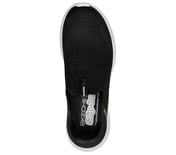 ULTRA FLEX 3.0-COZY STREAK, BLACK/WHITE Footwear Top View