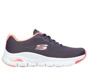 ARCH FIT-INFINITY COOL, CHARCOAL/CORAL Footwear Lateral View