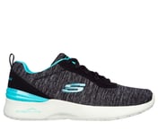 SKECH-AIR DYNAMIGHT-PURE SERE, BLACK/AQUA Footwear Lateral View