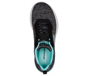 SKECH-AIR DYNAMIGHT-PURE SERE, BLACK/AQUA Footwear Top View