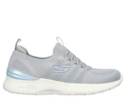 SKECH-AIR DYNAMIGHT-PERFECT S, LIGHT GREY/WHITE/LIGHT BLUE Footwear Lateral View