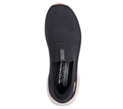 SKECH CLOUD - SOFT SERENITY, BLACK/CORAL Footwear Top View