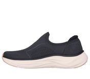 SKECH CLOUD - SOFT SERENITY, BLACK/CORAL Footwear Left View