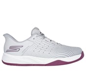 SKECHERS VIPER COURT RELOAD, GREY/PURPLE Footwear Lateral View