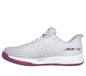 SKECHERS VIPER COURT RELOAD, GREY/PURPLE Footwear Left View