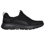 GO WALK 5 - DOWNDRAFT, BLACK/CHARCOAL Footwear Lateral View