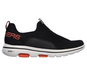 GO WALK 5 - DOWNDRAFT, BLACK/ORANGE Footwear Lateral View