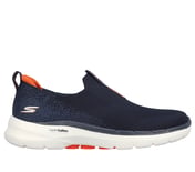 GO WALK 6, NAVY/ORANGE Footwear Lateral View