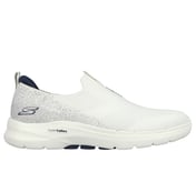 GO WALK 6, WHITE/NAVY Footwear Lateral View