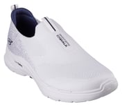 GO WALK 6, WHITE/NAVY Footwear Right View