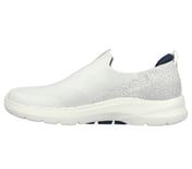 GO WALK 6, WHITE/NAVY Footwear Left View