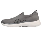 GO WALK 6, GREY/RED Footwear Left View