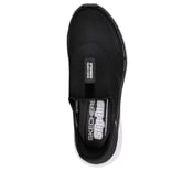GO WALK 6 - EASY ON, BLACK Footwear Top View