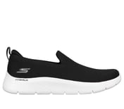 GO WALK FLEX, BLACK/WHITE Footwear Lateral View