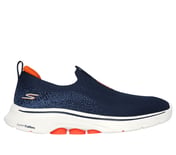 GO WALK 7, NVY/ORNG Footwear Lateral View