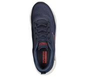 GO RUN SWIRL TECH, NAVY/RED Footwear Top View