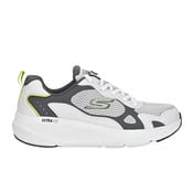 GO RUN ELEVATE, GRAY/LIME Footwear Lateral View