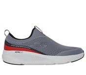 GO RUN ELEVATE - UPLIFT, GRAY/RED Footwear Lateral View